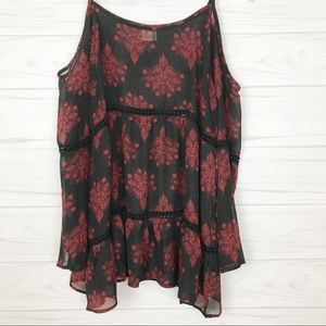 Paper Crane Sheer Cold Shoulder Top
